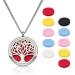 Aromatherapy Essential Oil Diffuser Necklace | Stainless Steel Pendant with 10 Refill Pads | Adjustable Chain Jewelry Gift Box - Buy Online on GoSupps.com