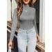 Ekouaer Women's Thermal Turtleneck Top - Slim Fit High Neck Long Sleeve Shirt (S-XXL) - Warm Gray Undershirt for Winter - Buy Online on GoSupps.com