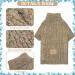 SCENEREAL Cable Knit Turtleneck Dog Sweater with Leash Hole - Warm Dog Sweater for Small Medium Large Dogs - Winter Coat for Dogs - Cream - Buy Online on GoSupps.com