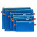 Mesh Zipper Pouch, 6 PCS 3 Sizes, A4 A5 A6 Zipper Bags Clear Zipper Pouch Small Organizer Bag Zipper Folder Bag Cosmetic Bags Travel Storage Bag Color Blue Blue-6PCS