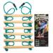 Slackers 8 ft Rope Ladder - Best Outdoor Ninja Warrior Training Equipment For Kids - A Great Addition To Your Backyard Ninjaline Obstacle Course - Rated Ages 5+