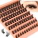 Individual Eyelashes D Curl Cluster Lashes 8-16mm Natural Lash Clusters Russian Lashes Individual Cluster Fluffy Individual Lashes Wispy Eyelash Clusters by TOOCHUNAG 23M