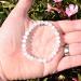 Charged Natural Gemstone 6mm Bead Bracelet with Selenite Charging Heart - Buy Online on GoSupps.com