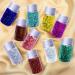 Body Face Glitter Gel 10 Colors 10.6oz - Holographic Chunky Laser Liquid Glitter for Makeup, Eyeshadow, Hair, Nails - Includes Spoon - SUPGIFT - Buy Online on GoSupps.com