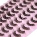 Newcally Wispy Fluffy Natural False Eyelashes - 20 Pairs Pack for Dramatic Long Strip Look - Faux Mink Lashes with Clear Band - Buy Online on GoSupps.com