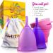 Talisi Reusable Menstrual Cups - Set of 2 for Women | Eco-Friendly Feminine Hygiene | Collapsible Sterilization | Regular & Heavy Flow | Small & Large | Alternative to Tampons & Pads - Buy Online on GoSupps.com