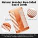 6-Piece Sandalwood Beard Comb Set with Leather Case - Natural Wooden Moustache Combs for Beards and Moustaches (Yellow) - Buy Online on GoSupps.com