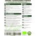 Indigo Herbs Organic Ashwagandha Powder 250g | Vegan & GMO-Free | Withania somnifera | Dried Raw 250g - Buy Online on GoSupps.com