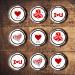 PRECUT I Love You Cupcake Toppers Edible Mini Valentines Day Cake Decorations Edible Valentine Cake Decorations Engagement Cupcake Decoration Anniversary Cake Topper Proposal Decoration (24)
