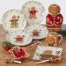 Certified International Holiday Magic Gingerbread 6" Canape/Luncheon/Snack Plates Set of 4 - Buy Online on GoSupps.com