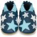 Baby Shoes with Soft Sole - Baby Girl Shoes - Baby Boy Shoes - Leather Toddler Shoes - Baby Walking Shoes 6-12 Months Blue Stars