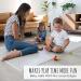 Stylish Baby Play Mat 5.6 x 4 ft. - Soft, Easy to Clean and Modern Gray Foam Playmat for Safe Play Area - Ideal for Kids Playroom and Home Decor - Buy Online on GoSupps.com