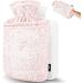 Qomfor Hot Water Bottle with Fluffy Faux Fur Cover - 1.8L Large - Pink | Pain Relief for Neck, Shoulders, Hands, Feet - Cosy Nights - Buy Online on GoSupps.com