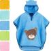 Morning star Badeponcho Children Baby Girls Boys 100% Cotton Oeko-Tex Baby Bath towel hooded towel bathrobe ferry 1-3 years of blue-bear