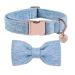 Dogwong dog collar with removable fly blue pet collar dog dog gift for girls or young dogs comfortable adjustable dog collar for small medium -sized dog medium (pack of 1) sky blue