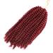 FREESHOW Burgundy Spring Twist Hair 8 Inch Crochet 3-Pack - Bug 8 Inch Bug Spring Twist Hair - Buy Online on GoSupps.com