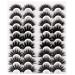 20MM False Eyelashes 18 Pairs Dramatic Long Thick Faux Mink Lashes Pack 3 Styles Mixed Fluffy 5D Volume Cat Eye Fake Eyelashes Full Crossed Big Eye Lashes Bulk By Yawamica