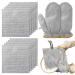 Multipurpose Wire Dishwashing Rags with Gloves - 10 Pack Non Scratch Mesh Cleaner Dishcloth Double Layer Cleaning Pads for Kitchen Pots Pans Sinks