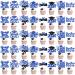 40Pcs 5th Grade Graduation Cupcake Toppers Graduation Cupcake Toppers 2024 Blue Glitter 5th Grade Graduation Party Decorations 2024 Class of 2024 Cupcake Topper for Grade Graduation Party Supplies Bblue