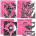 Funshowcase Angel Tag Frame Corner Scrollwork Fondant Silicone Mold for Cake Decoration Polymer Clay Crafting Projects 4-Count Frame corner angel label cameo scroll 4-count
