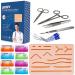 Upgraded Suture Training Kit Practice Kit for Medical Dental Vet Training Students Including Large Silicone Pad Tool Kit with Needles-Demonstration Purpose Only