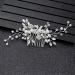 Elegant Wedding Hair Comb with White Opal Rhinestones & Crystals | Bridal Jewelry for Women & Girls - Buy Online on GoSupps.com