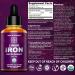 Organic Liquid Iron Supplement for Women & Men | Blood Builder Vitamin for Anemia | Natural Grape Flavor with MCT Oil | Immune Support | 2 Fl Oz - Buy Online on GoSupps.com