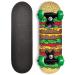 Kids Beginner Skateboard from Rude Boyz - Learn Skateboarding in Style - Mini Wooden Cruiser Board with Cool Graphics for Boys & Girls 3-5 Years - 17 Deck, 54mm Wheels, Lightweight - Safe & Durable Cheeseburger Design