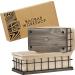 Rustic Wood Basket Set of 2 with Liners for Bathroom Decor - Farmhouse Toilet Paper Holder and Storage - Gray (2 Sizes) - Buy Online on GoSupps.com