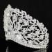 Janefashions Large Floral Rhinestone Tiara Crown Headpiece | Beauty Queen Princess Pageant | Bridal Silver T901 - Buy Online on GoSupps.com