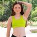 Tween & Teen Mesh Racer Sports Bra - Lime/Teal, High Impact Racerback Style - Buy Online on GoSupps.com