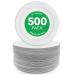 Stock Your Home 6-Inch Paper Plates Uncoated, Everyday Disposable Dessert Plates 6" Paper Plate Bulk, White, 500 Count Five Hundred Pack