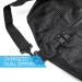MOOCY XL Mesh Duffel Bag for Dive, Scuba, Snorkeling & Gym - Heavy Duty Beach Tote with Side Pockets and Zipper - Black - Buy Online on GoSupps.com