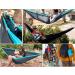Kootek Camping Hammock Double & Single - Portable Hammocks for Outdoor, Indoor, Backpacking, Travel - Grey & Sky Blue - Large - Buy Online on GoSupps.com