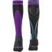 Bridgedale Women's Midweight Ski Socks - Merino Endurance | Graphite/Purple | Size Large - Buy Online on GoSupps.com