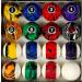 Iszy Billiards Pool Balls - 16 Piece Cue Ball Set - 2 1/4 Inch Regulation Size Billiard Balls Dark Marble - Buy Online on GoSupps.com