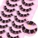 Fluffy 16MM Cluster Lashes Kit with Glue | Thick Volume Faux Mink | Natural Wispy Look | 10 Pairs False Eyelashes - Buy Online on GoSupps.com