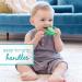 Infantino Lil Nibble Teether Pea Pod - Soft Silicone Textured Teether for Sensory Exploration & Teething Relief - Easy Grip Handles - Green Multicolored - Buy Online on GoSupps.com