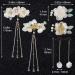 PAGOW Short Flower Barrettes Hair Clips - Kawaii Kimono Pearl Floral Hair Accessories - White Vintage Tassel Hairpins for Women Girls (3 Pair) - Buy Online on GoSupps.com
