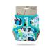 Petit Lulu Cloth Nappy Wrap | One Size (11-35.2 lbs) | Snaps | Washable Diaper Wrap | Cloth Nappies | Made in Europe (Baby Elephants (Blue))