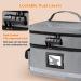 Zannaki Medicine Storage Bag with Combination Lock | Double Layer Pill Organizer | Secure Zippered Locking Box for Prescriptions Vitamins & Supplements - Grey - Buy Online on GoSupps.com