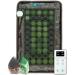 HealthyLine Far Infrared Light Electric Heating Pad for Pain Relief - 50 Pieces Natural Jade and Tourmaline Gemstones - Negative Ions  Flexible Mat - FSA or HSA Eligible