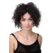 WIG ME UP - Women's wig very curly medium length voluminous Afro Caribbean frizzy dark brown brown chocolate brown SALAM-C-4