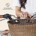 Retrospec Oval Dreamcatcher Basket with Leather Straps, Brass Buckles - Dark Stain - Buy Online on GoSupps.com
