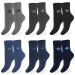 Ocera 6 pair of thermal socks for women and girls warm winter socks with full terry soft and comfortable cotton 35-38 6x (black/anthracite/gray + marine mix)