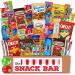 The Snack Bar - Snack Care Package (40 count) - Variety Assortment with American Candy Fruit Snacks Gift Snack Box for Lunches Office College Students Road Trips Holiday Gifts