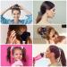 Belle Vous 12 PCS Velvet Hair Ties - Soft Scrunchies for All Hair Types - Colorful Rubber Bands for Women - Blue & Gray - Buy Online on GoSupps.com