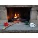 Set of 4 White Speckled 14oz Ceramic Campfire Mugs - Durable Camping Style Coffee Cups for Outdoors/Home - Buy Online on GoSupps.com