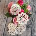 TOSSEY 12PCS Mini Vintage Handmade Crochet Doilies Flowers 100% Cotton Crochet Doilies Appliques Patches for Clothing Headbands Hats Gift Package Need (Beige) Beige 3" - Buy Online on GoSupps.com