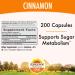 Sundown Naturals Cinnamon 1000 mg - 200 Capsules for Optimal Health - Buy Online on GoSupps.com